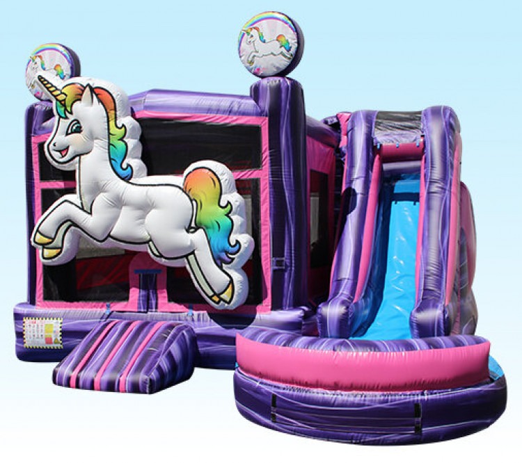 Unicorn Wet Slide Bounce