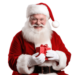 pngtree portrait of happy santa claus at his room at home near png 1 Santa