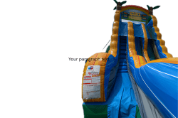 27FT Tiki Water Slide Front 1770396181 27FT Tiki Crush Waterslide with Slip and Slide