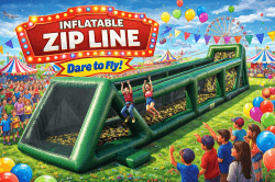 festival inflatable zip line rental party tyme 1771951103 85' Inflatable Zip Line